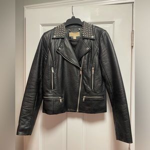 Michael Michael Kors Studded Faux Leather Jacket
